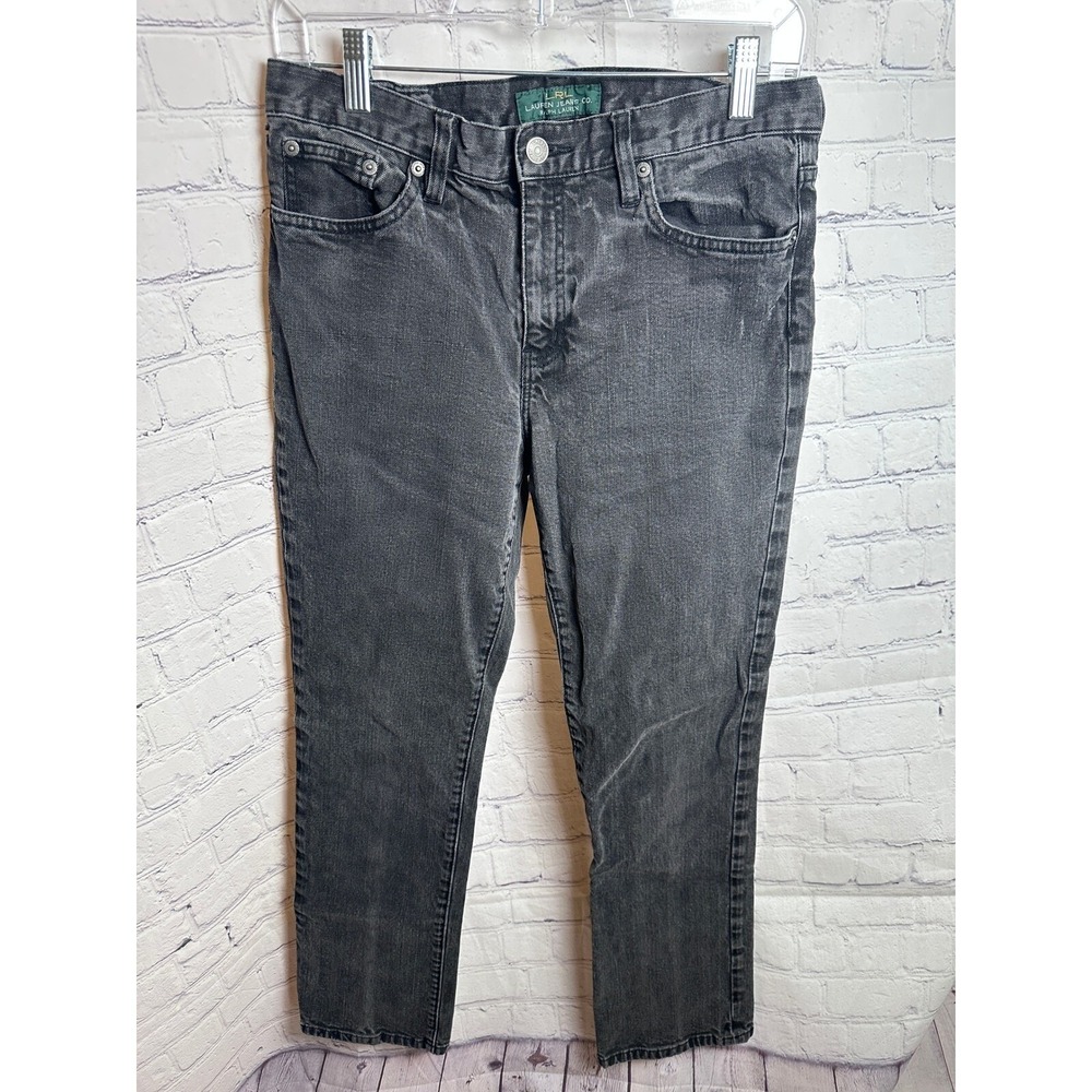 Lauren Jeans Co. Gray Wash Denim Jeans Comfort Stretch Casual Size 8